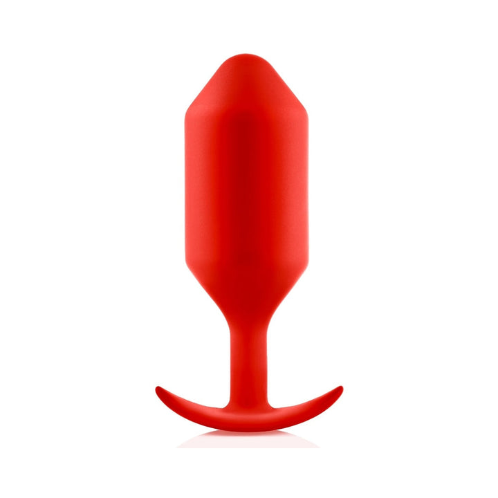 b-Vibe Snug Plug 6 Weighted Silicone Anal Plug Red - Headshop.com