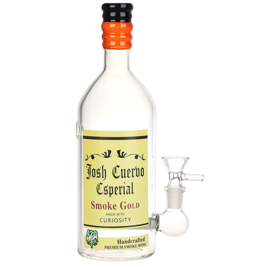 Tequila Bottle Glass Water Pipe - 9.5" / 14mm F - Headshop.com