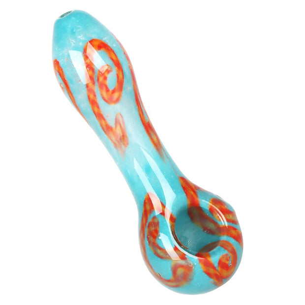 20CT BUNDLE - Deluxe Glass Spoon Pipe - 4" / Assorted Colors and Styles - Headshop.com
