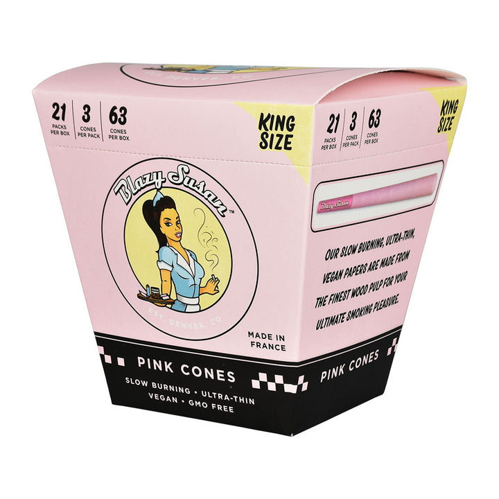 Blazy Susan Pink Pre-Rolled Cones | 21pc Display - Headshop.com