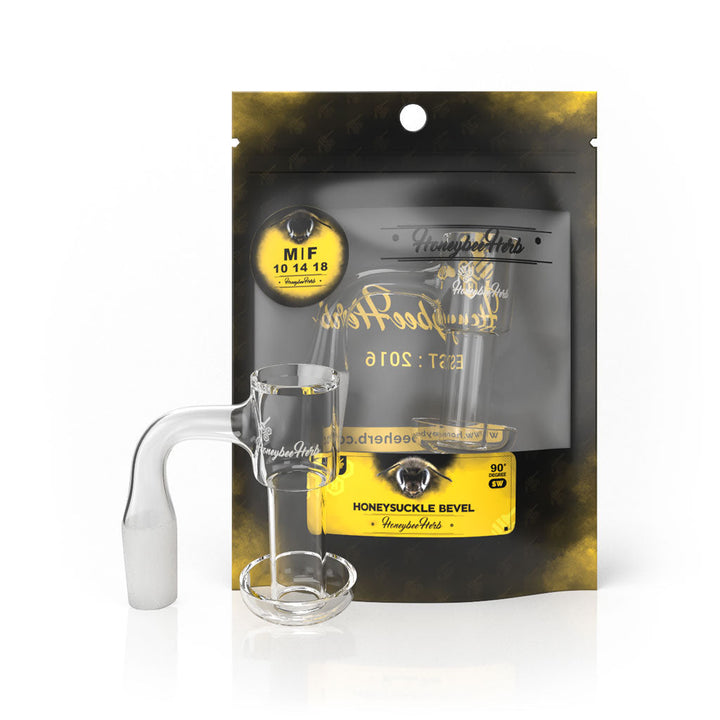 HONEYSUCKLE BEVEL QUARTZ BANGER - 90° DEGREE | BL - Headshop.com