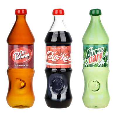 Dabtized Soda Buds Glass Hand Pipe - 5.5" / Designs Vary - Headshop.com
