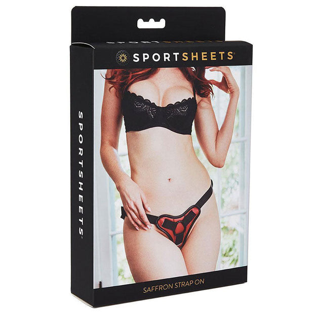 Sportsheets Saffron Adjustable Strap-On Harness Red - Headshop.com