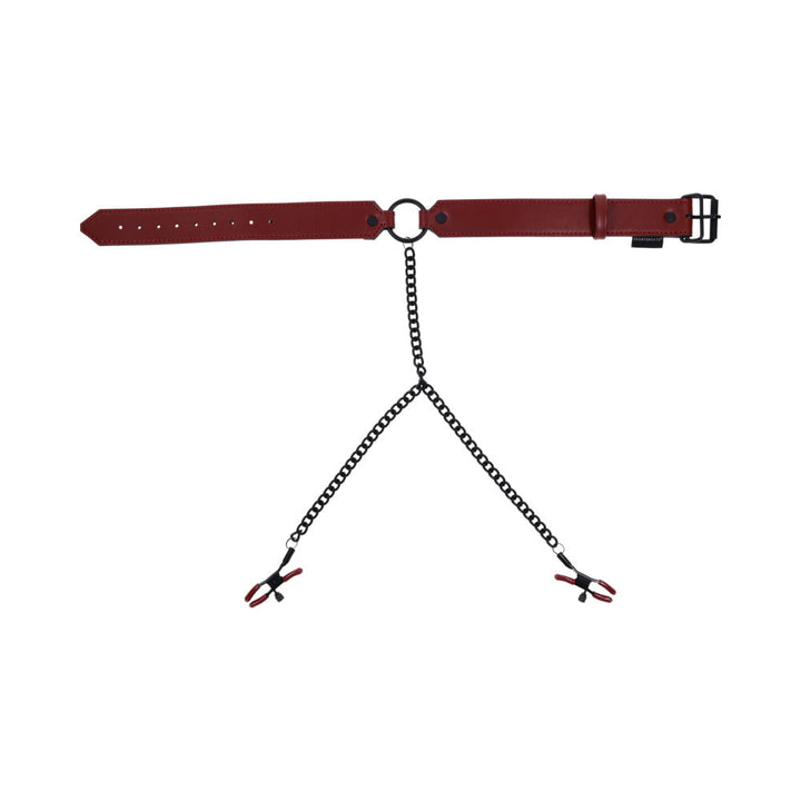 Sportsheets Saffron Collar with Nipple Clamps - Headshop.com