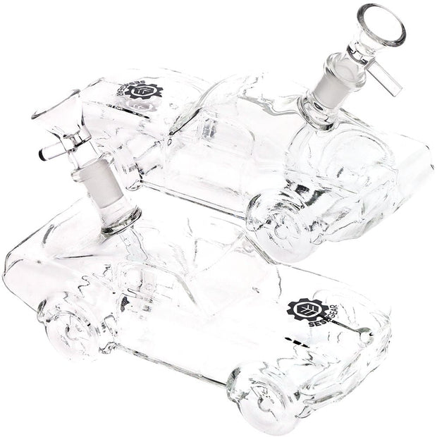 2CT BUNDLE - SeshGear Clear Car Glass Water Pipe - 6.75" / 14mm F