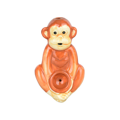 Wacky Bowlz Monkey Ceramic Hand Pipe | 4" - Headshop.com