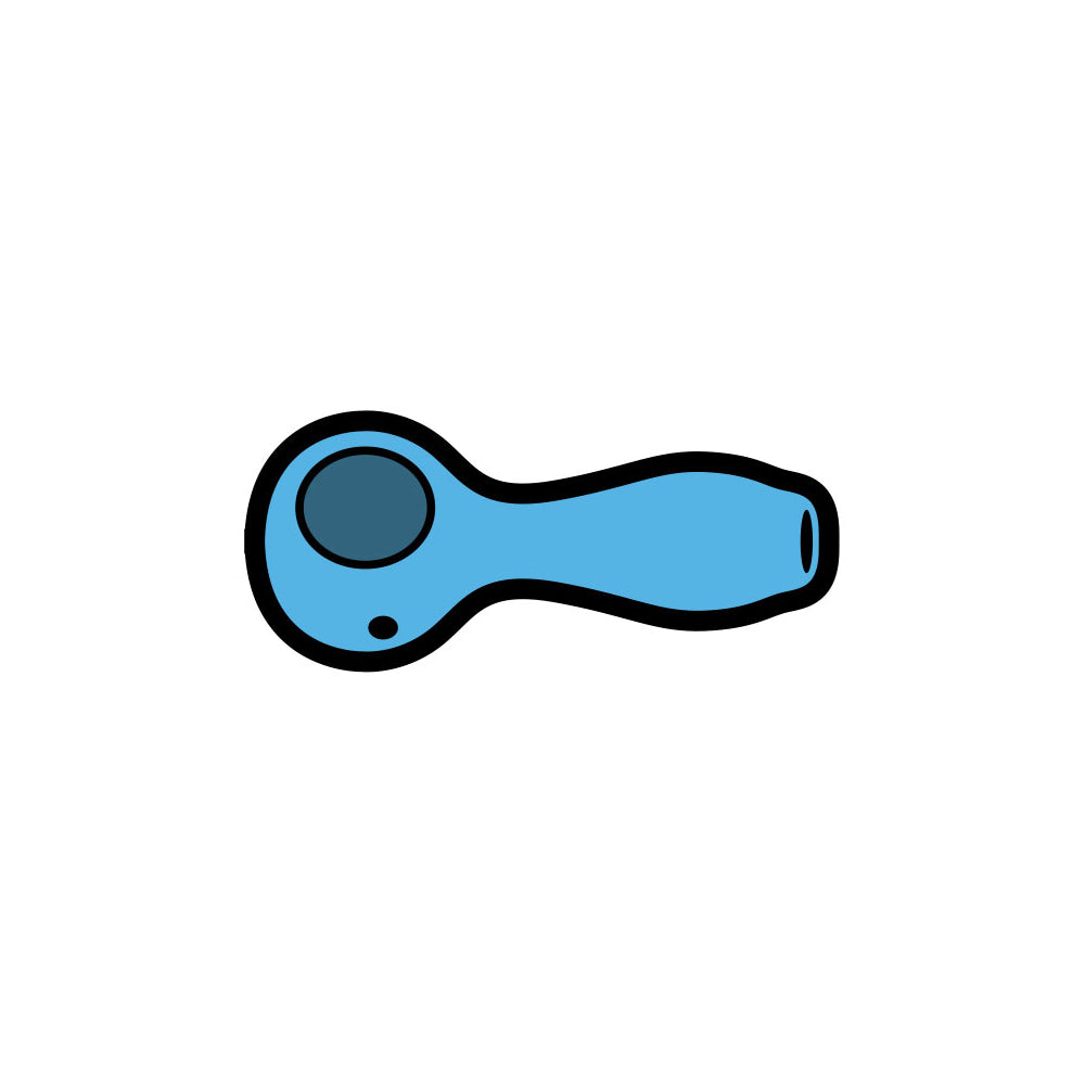 Weed Pin Blue Weed Pipe - Headshop.com