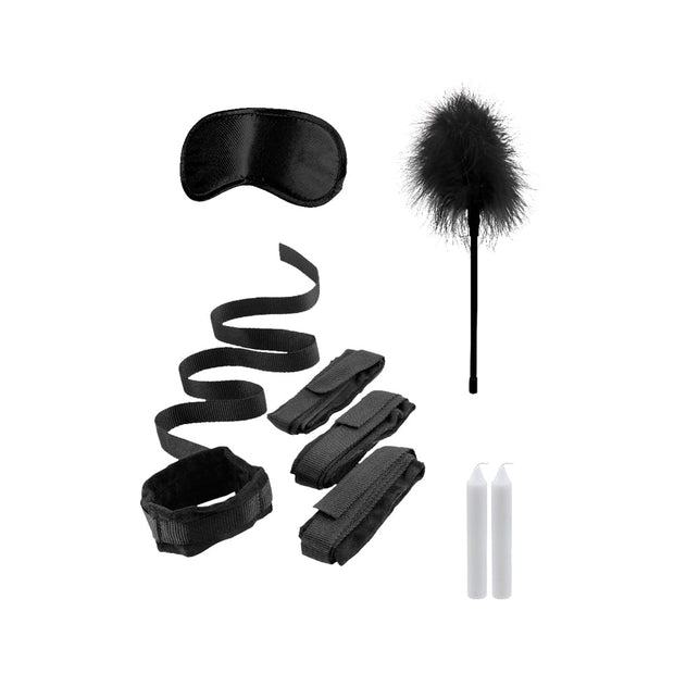 Ouch! Black & White Bed Bindings Restraint Kit Black - Headshop.com
