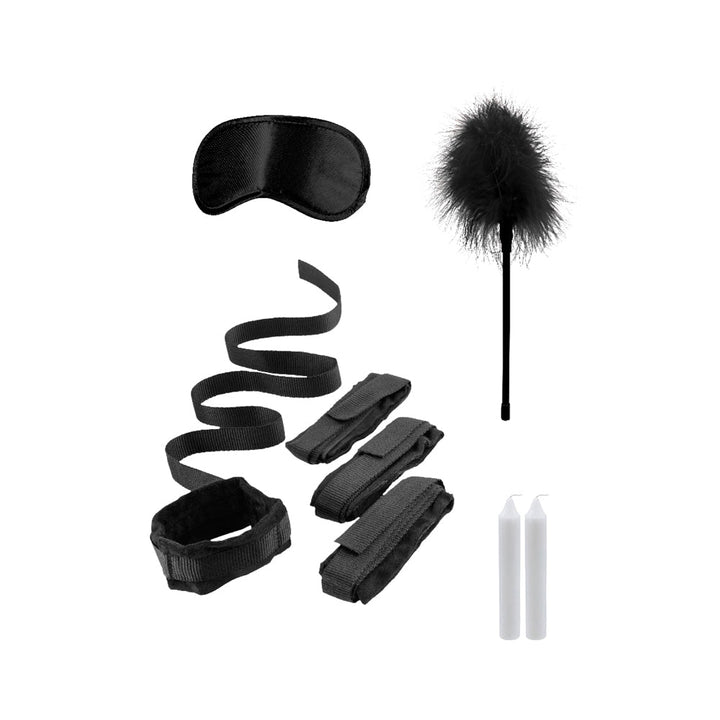 Ouch! Black & White Bed Bindings Restraint Kit Black - Headshop.com