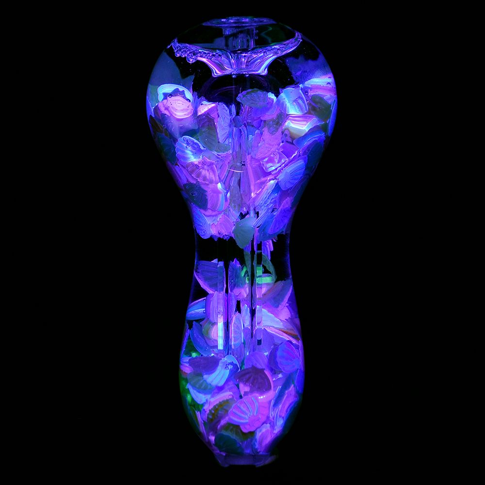 Pastel Paradise Glow Beads Glycerin Glass Hand Pipe - 3.75" - Headshop.com
