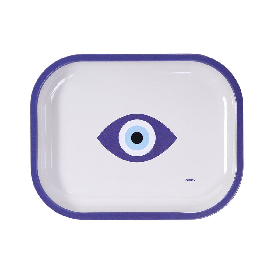 Giddy Evil Eye Rolling Tray - 7.2"x5.6 - Headshop.com