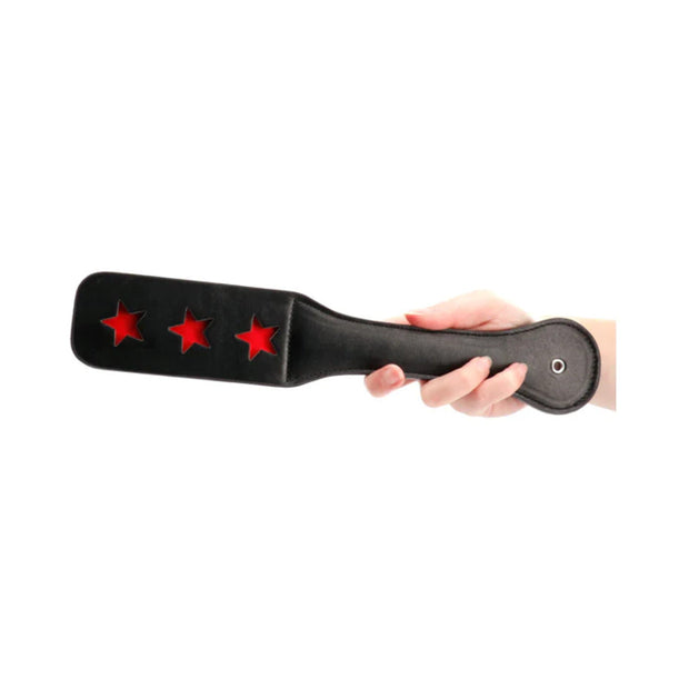 Ouch! Star Pattern Paddle Black - Headshop.com