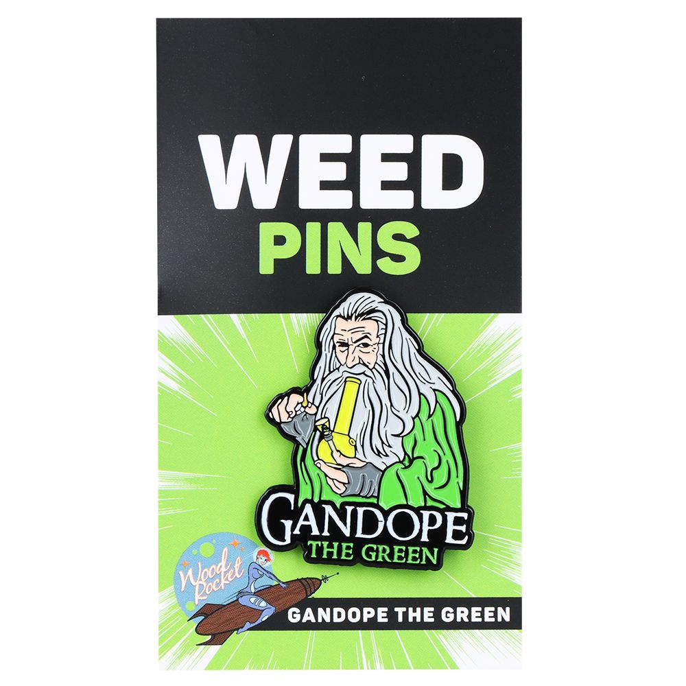 Wood Rocket Soft Enamel Lapel Pin - Gandope The Green - Headshop.com
