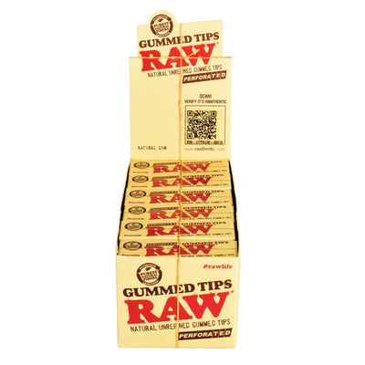 RAW Natural Perforated Gummed Tips - Headshop.com
