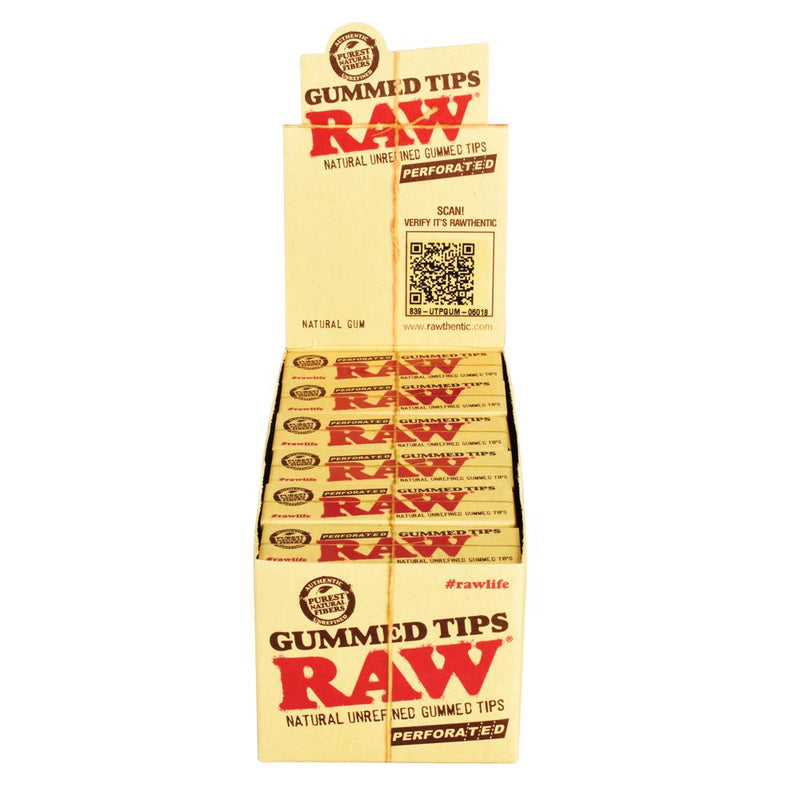 RAW Natural Perforated Gummed Tips - Headshop.com