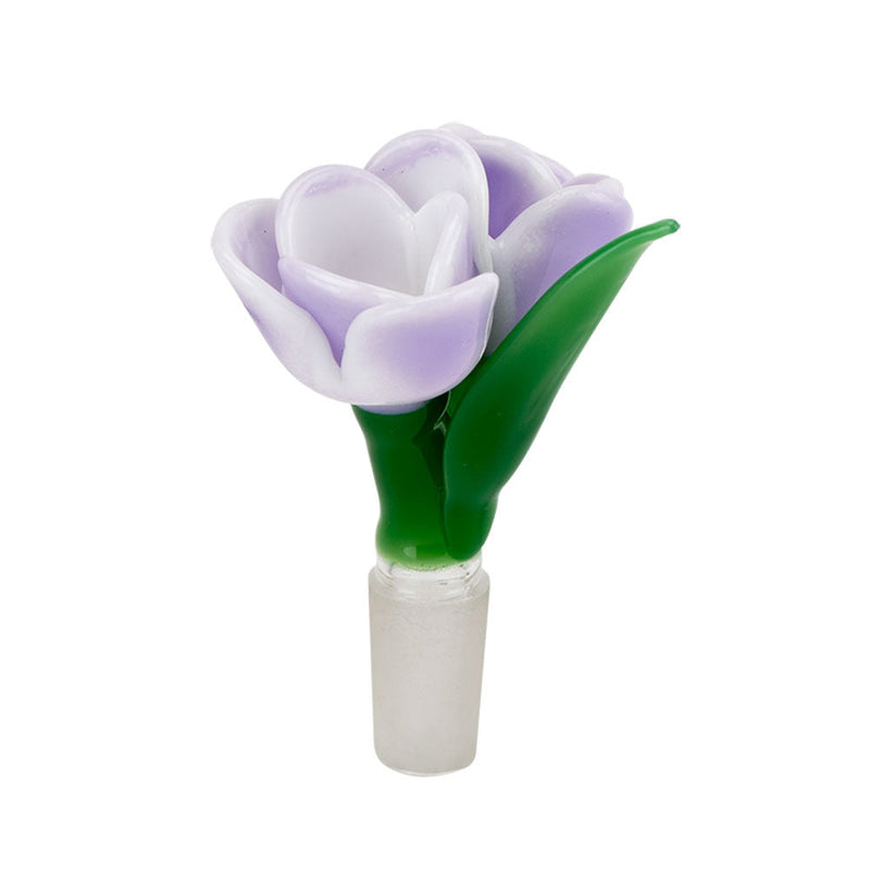 Lavender Tulip Bong Bowl | 14mm Male - Headshop.com