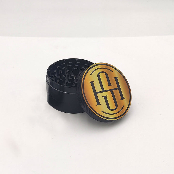 High Society - 4 PC 63mm Ceramic Teflon Coated Grinder - Gold - Headshop.com