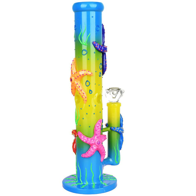 Catch A Rising Starfish Glow In The Dark Tube Water Pipe - 13.75" / 19mm F - Headshop.com