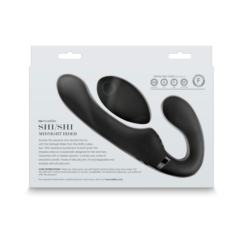 ShiShi Midnight Rider Vibrating Strapless Strap-On Black - Headshop.com