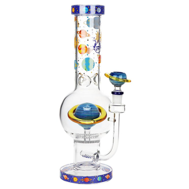 Pulsar Rings of Saturn Bubble Base Glass Water Pipe - 12.75" / 14mm F - Headshop.com