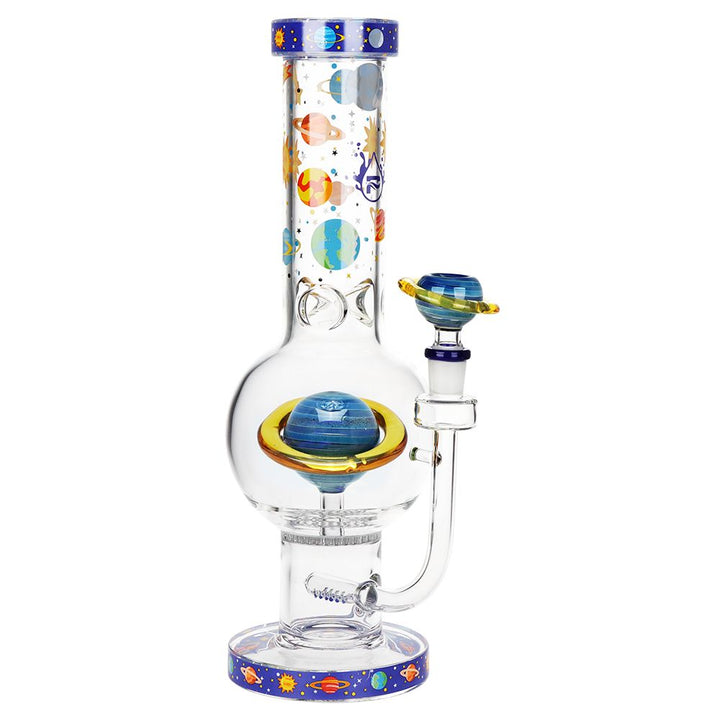 Pulsar Rings of Saturn Bubble Base Glass Water Pipe - 12.75" / 14mm F - Headshop.com