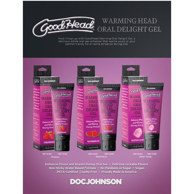 GoodHead Warming Head Oral Delight Gel Strawberry 4 oz.