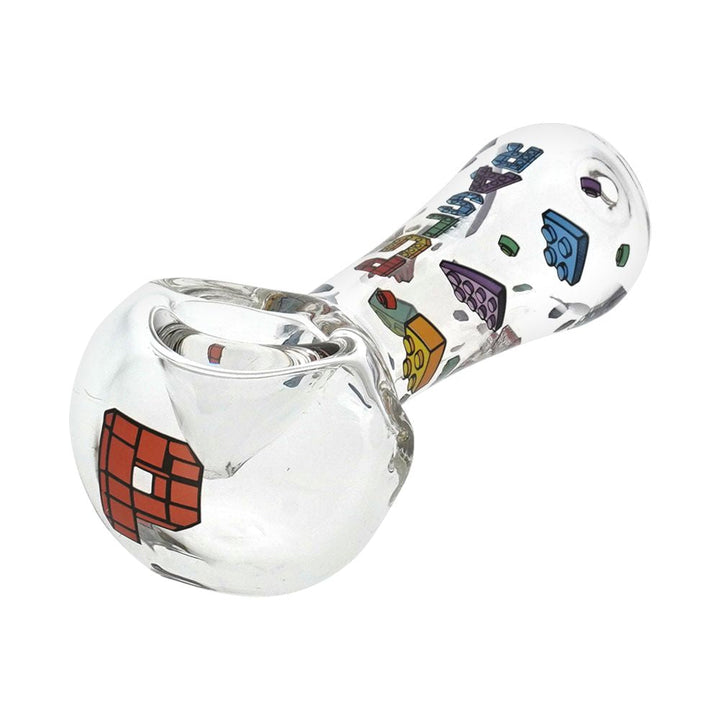 3CT BUNDLE - Pulsar Building Blocks Glass Spoon Pipe - 4.5"