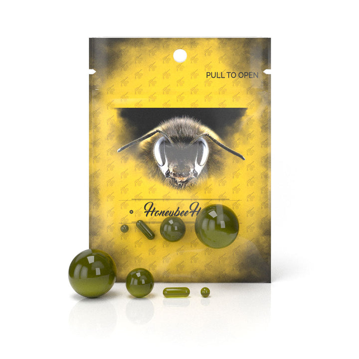 Honeybee Herb Dab Marble Set - 4 Piece - Headshop.com