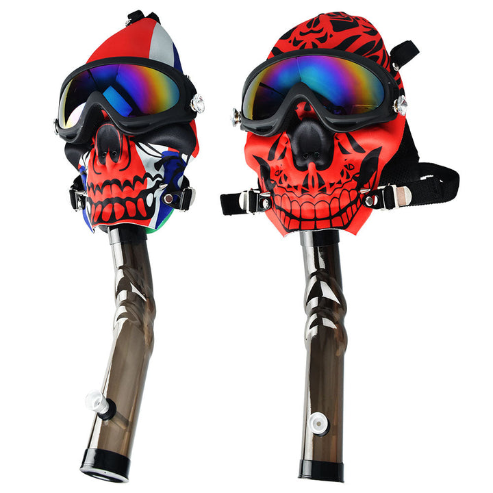 Ski Goggle Gas Mask w/ Acrylic Water Pipe - 18"/Assorted Styles - Headshop.com