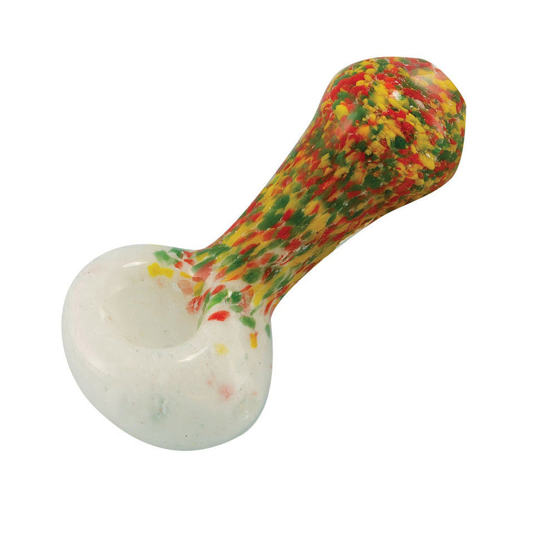 Rasta Color Frit Glass Spoon Pipe - Headshop.com