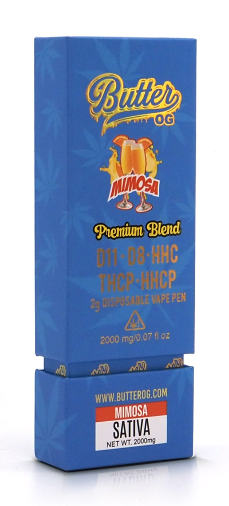 Butter OG Premium Blend D11, D8, HHC, THCP, HHCP 2g Disposable Vape - Mimosa (Sativa) - Headshop.com