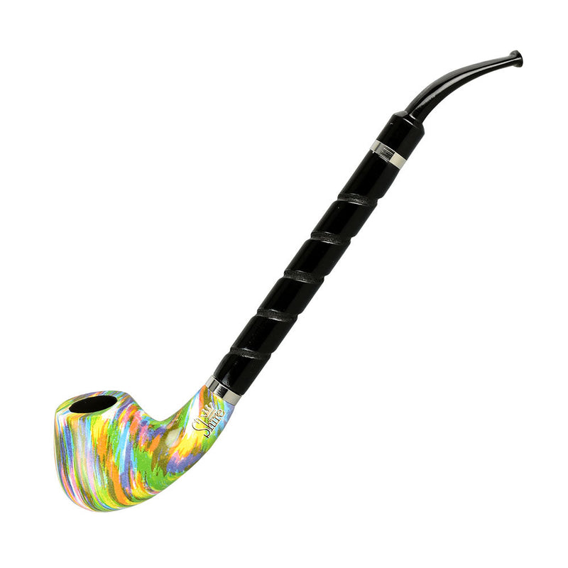 Pulsar Shire Pipes The Twister | Bent Brandy Spiral Stem Rainbow Wood Pipe - Headshop.com