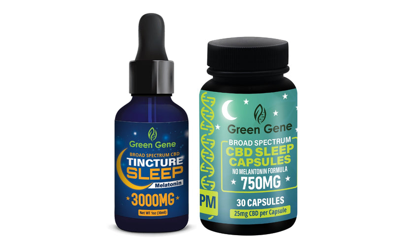 CBD Night Time Duo - Melatonin Sleep Tinctures (1000MG - 3000MG) & 750MG PM Capsules - Headshop.com