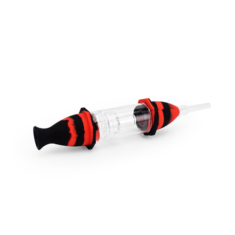 Ritual - 7'' Silicone Deluxe Nectar Collector - Black & Red - Headshop.com