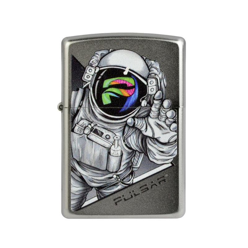 Zippo Lighter | Pulsar Psychedelic Spaceman | Brushed Chrome - Headshop.com
