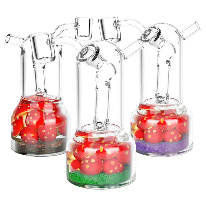Mushroom Garden Glass Dab Rig - 5.5" / 14mm F / Colors Vary - Headshop.com