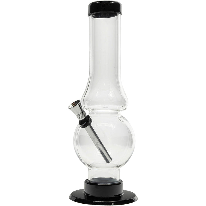 JM Enterprises  6-9" Acrylic Straight Tube Bubble Flare Bong - Multiple Colors