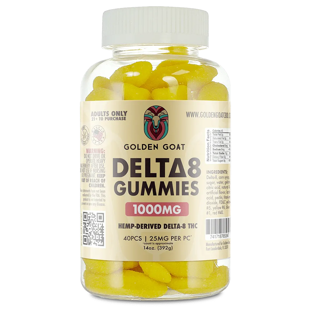 Delta 8 Gummies 1000mg - Banana - Headshop.com