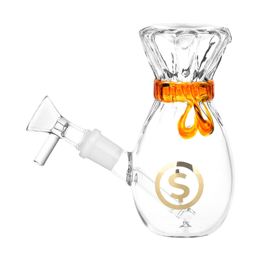 Money Bag Glass Bubbler - 5" / 14mm F - Headshop.com