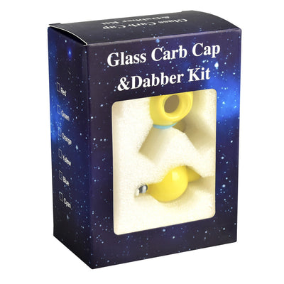 Dabbing Set w/ Dabber, Carb Cap & Stand - 3pc / Colors Vary - Headshop.com
