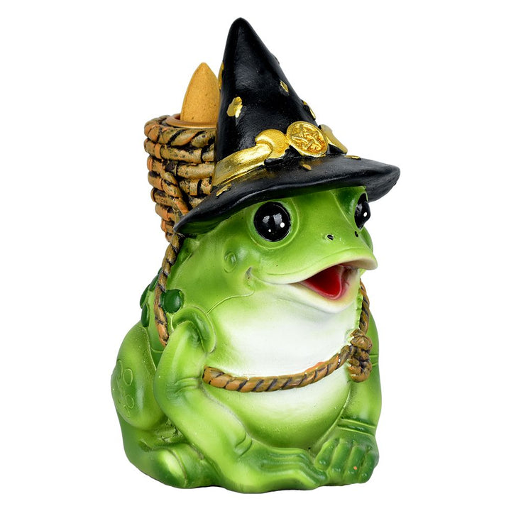 Bewitching Frog Back Flow Incense Burner - 5" - Headshop.com