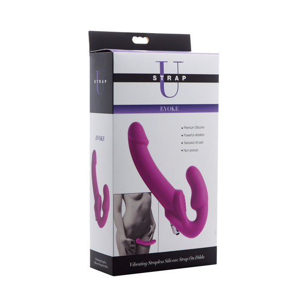 Strap U Evoke Vibrating Strapless Silicone Strap-On Dildo - Headshop.com