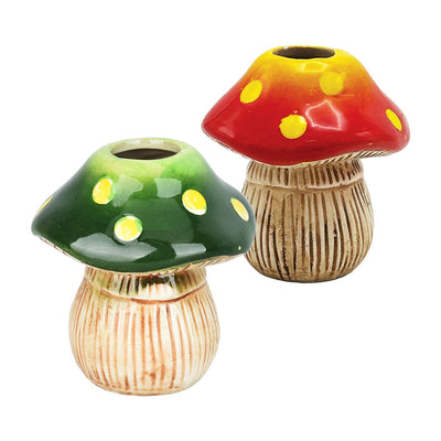 Colorful Mushroom Ceramic Shot Glass - 2oz / Colors Vary - Headshop.com