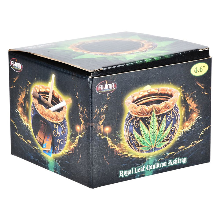 Royal Leaf Cauldron Secret Storage Polyresin Ashtray - 4.5" - Headshop.com