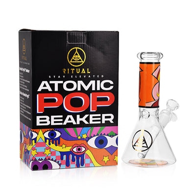 Ritual Smoke - Atomic Pop 8" Glass Beaker - Blue Eyes - Headshop.com
