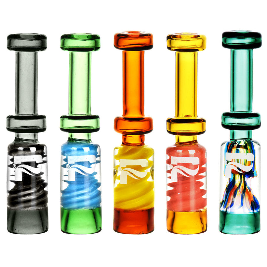 Pulsar Stacked Trippy Chillum - 3.25" / Colors Vary - Headshop.com