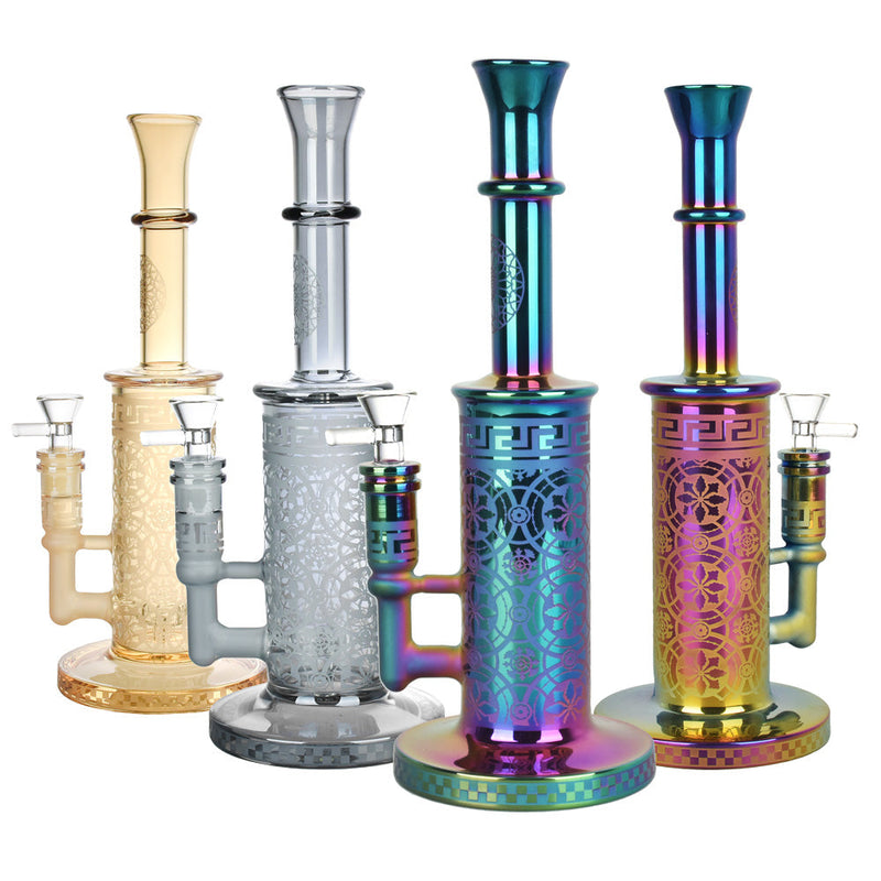 Majestic Mandala Electroplated Water Pipe -11.5"/14mm F/Clrs Vry - Headshop.com