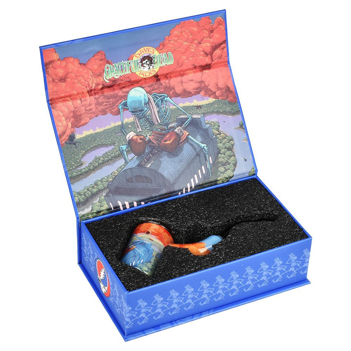 Grateful Dead x Pulsar Inside Print Bent Sherlock Pipe | 4" - Headshop.com