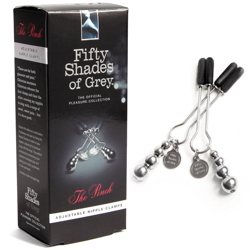 Fifty Shades of Grey The Pinch Adjustable Nipple Clamps - Headshop.com