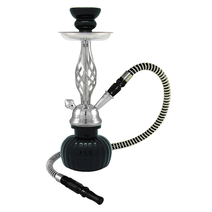 12" Swirl 1-Hose Premium Hookah - Colors Vary - Headshop.com
